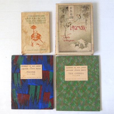 Four books about Japanese art:. a .Japanischer Humer, Lei[zog 1901 b. The Geisha, C.C. Holm,Jqp. 