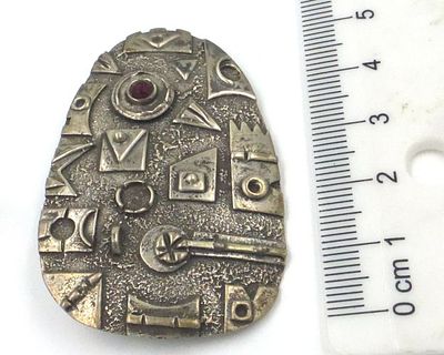 Silver 925 pendant pin. modern design, 12.5 gm