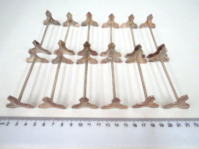 Twelve silver plated knife rests, France