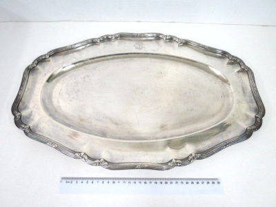Silver plated tray by Christofle, France