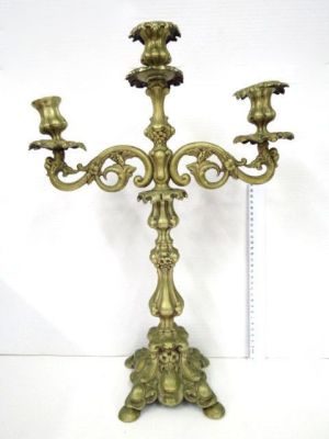 Silver plated candelabra, two parts, candelabra fits on candlestick, central Europe, 19th c