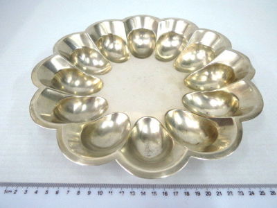 Silver plated egg serving plate, by WMF, Germany, 1920’s-30’s