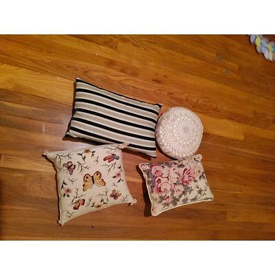 Assorted Decorative Throw Pillows - Multi-Pattern, Multi-Color, Varied Shapes, Diverse 