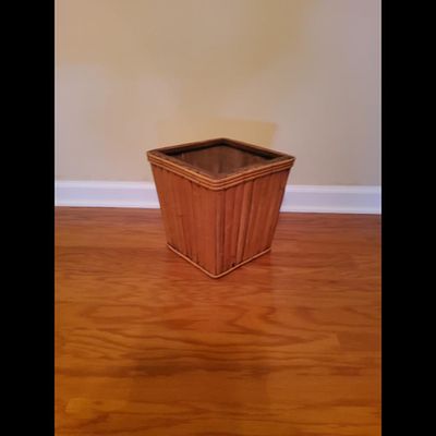 Wicker Basket - Square Decorative Basket, Rustic Style. Wicker basket is a functional storage 