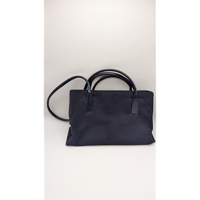 Tote Bag, Navy. Description: Navy tote bag with durable material and comfortable handles. Ideal 