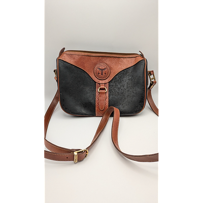 Royal Handbag, Crossbody, Brown and Black - Adjustable Strap. Description: Royal crossbody 