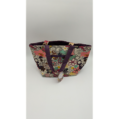 Endless Summer Floral Print Tote Bag - Purple Trim, Stylish Design. New With Tag. Description: 