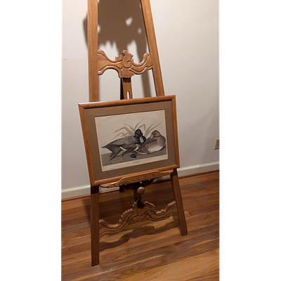 Vintage John James Audubon Scaup Duck Print, Framed Bird Art. Description: Framed vintage John 