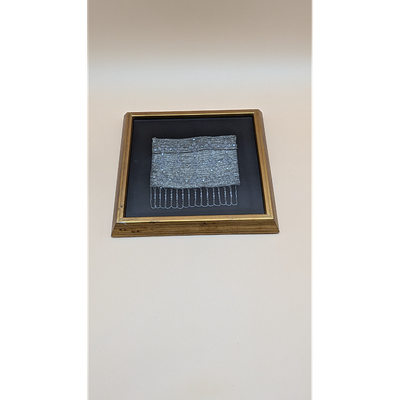 Framed Beaded Purse Wall Art, Decorative Hanging. Antique, vintage, beaded purse displayed in a 