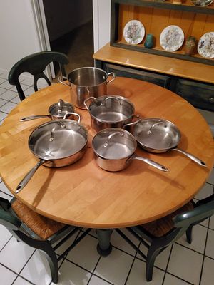Wolfgang Puck Caf&eacute; Collection Stainless Steel Cookware Set. Set of Wolfgang Puck Caf&eacute; Collection 