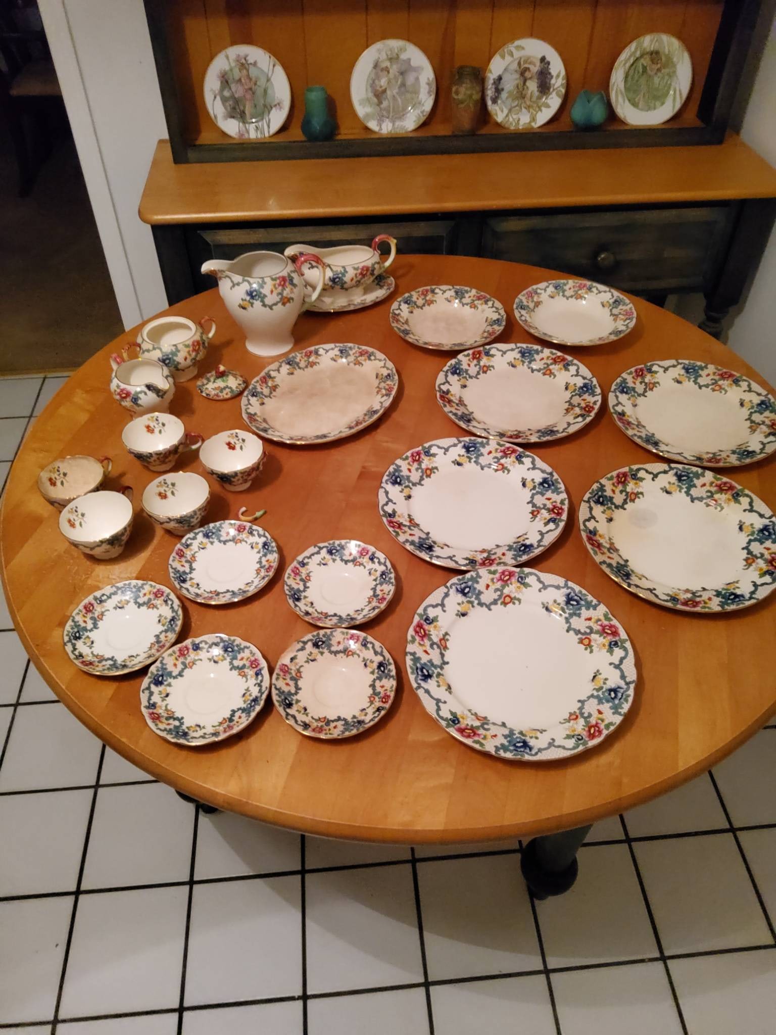 Royal Cauldon Victorian Floral Dinnerware Set