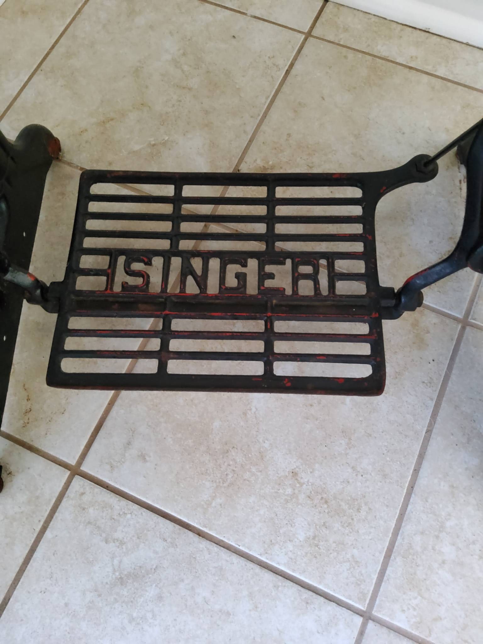 Singer Sewing Machine Table with Cast Iron Base