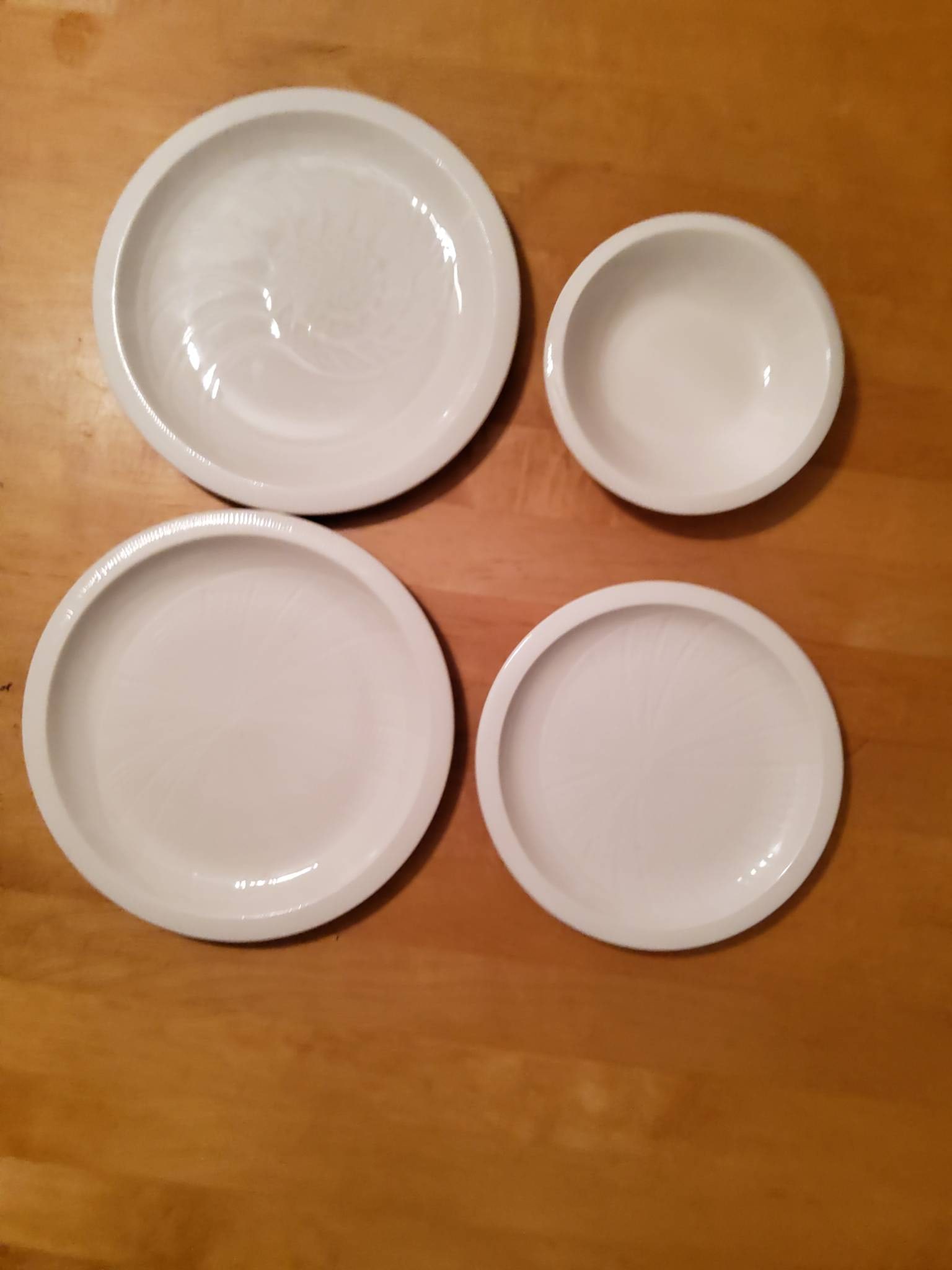 Franciscan White Sculpted Dinnerware Set