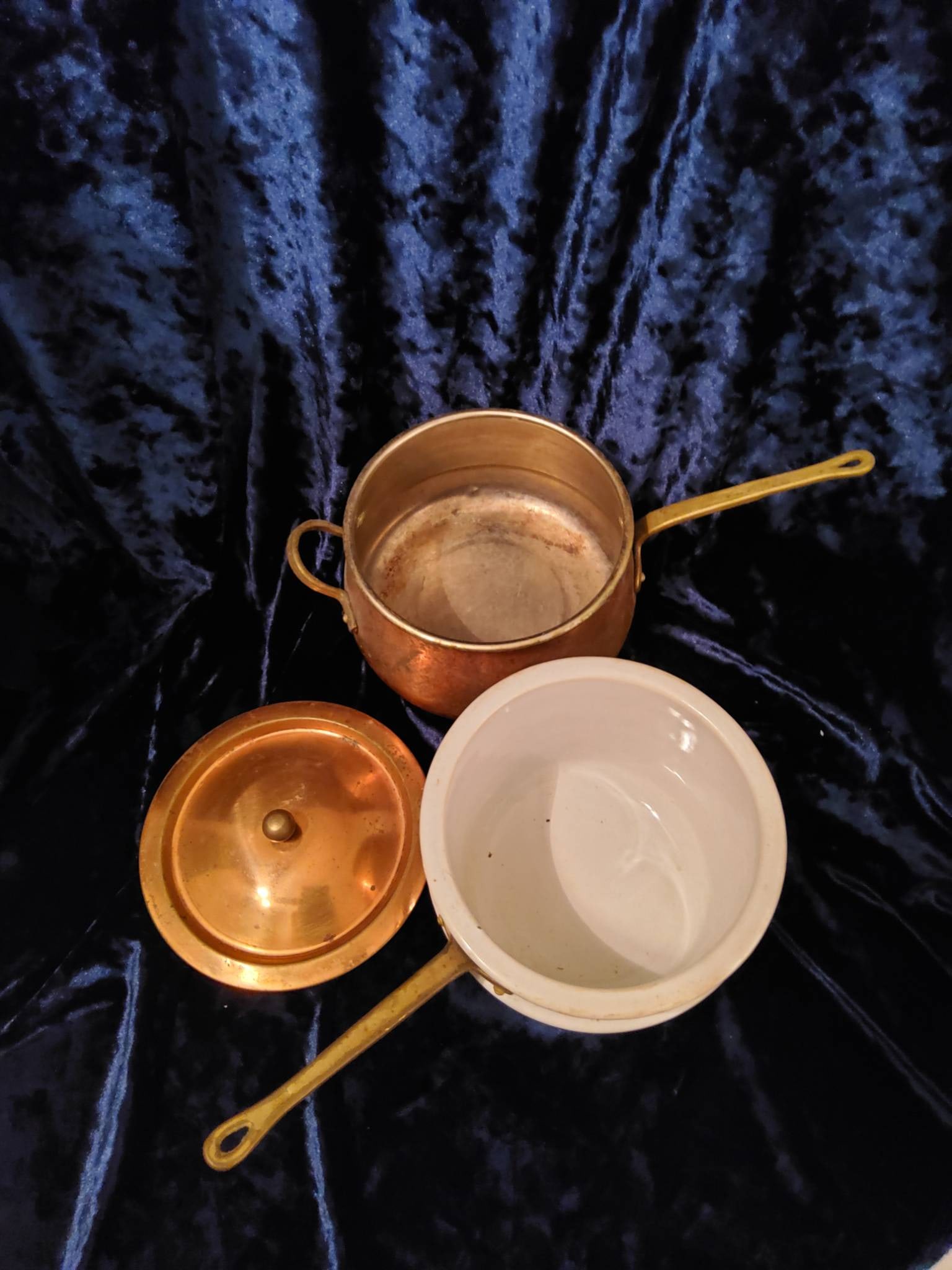 Vintage Copper Bain-Marie Double Boiler Pot