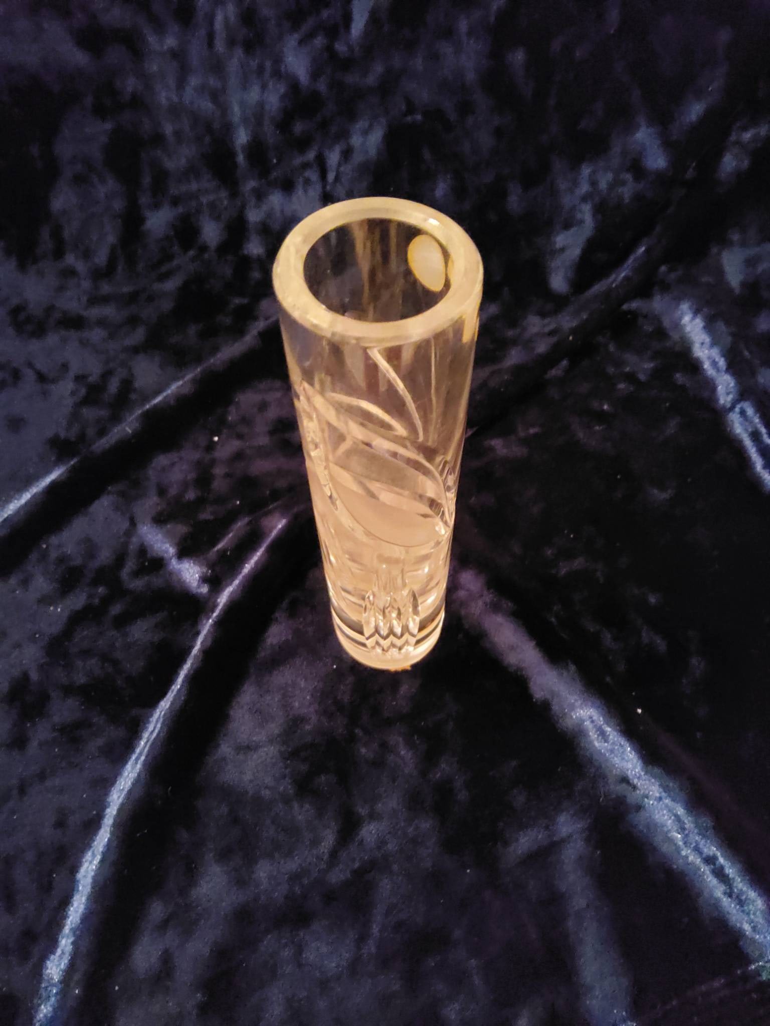 Hand-Cut Bohemia Crystal Bud Vase