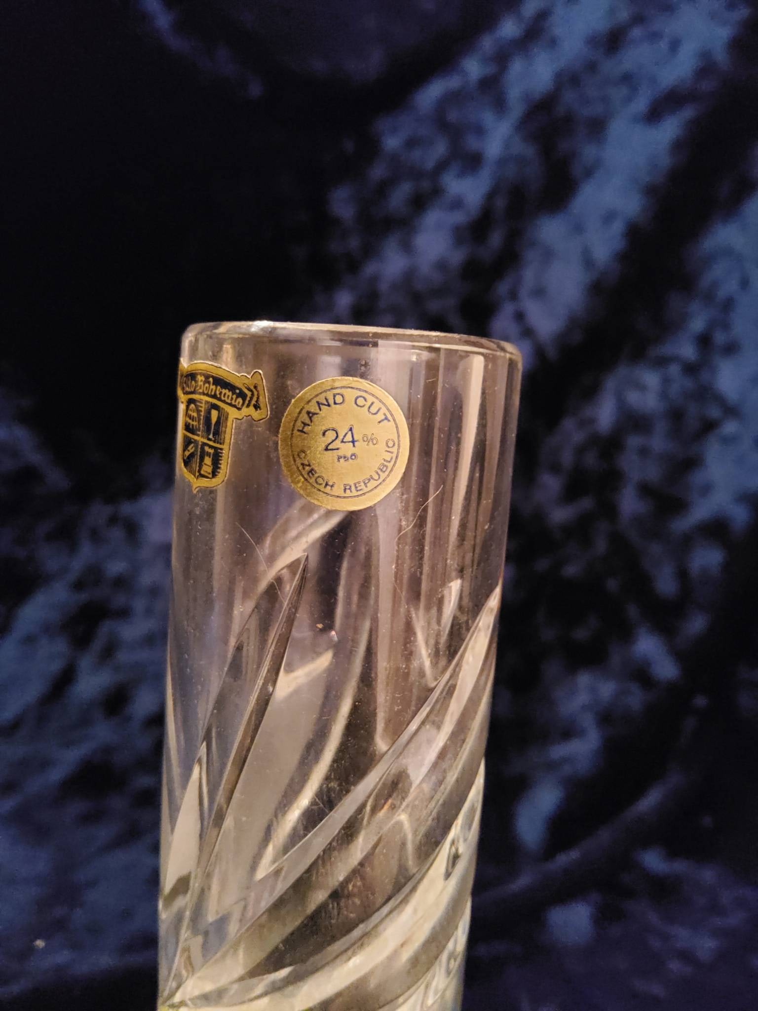 Hand-Cut Bohemia Crystal Bud Vase