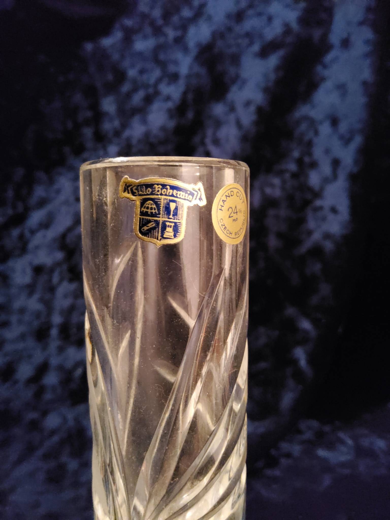 Hand-Cut Bohemia Crystal Bud Vase