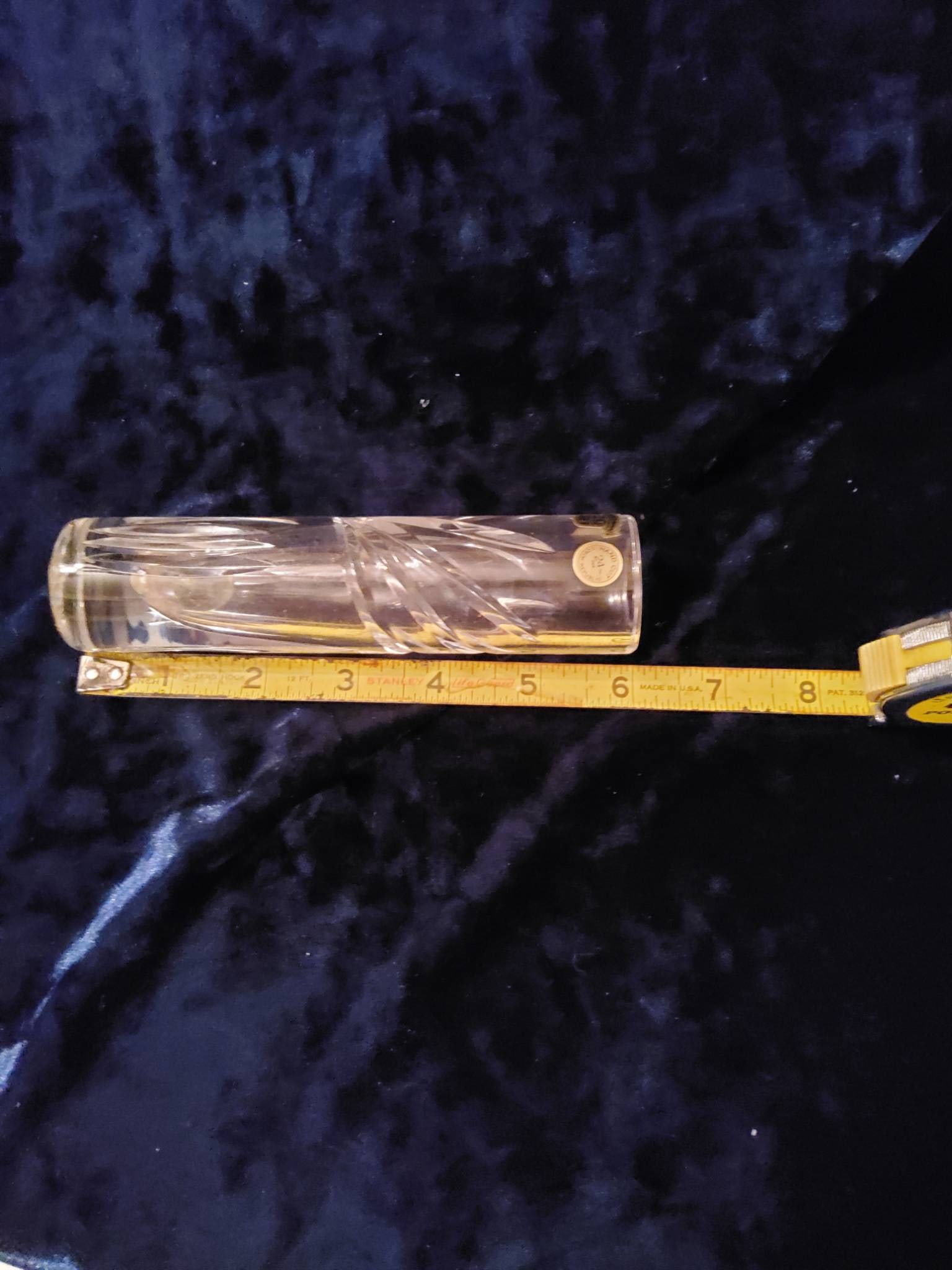 Hand-Cut Bohemia Crystal Bud Vase
