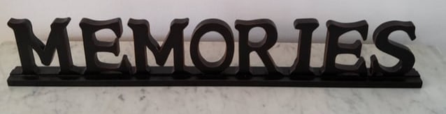 Memories’ Decorative Word Sculpture