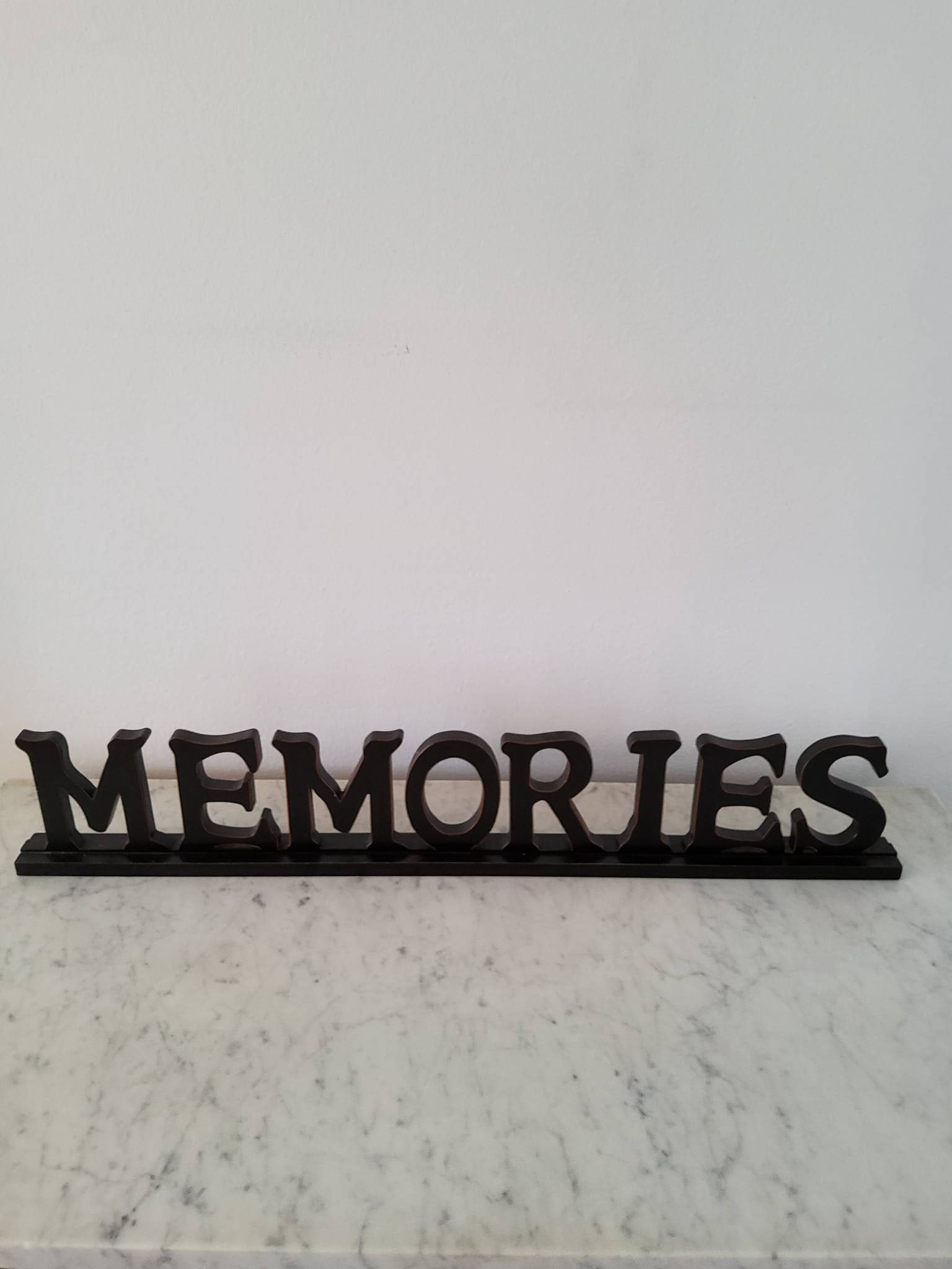 Memories’ Decorative Word Sculpture