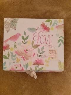 Floral Decorative Gift Box with Ribbon Closure