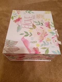 Floral Decorative Gift Box with Ribbon Closure