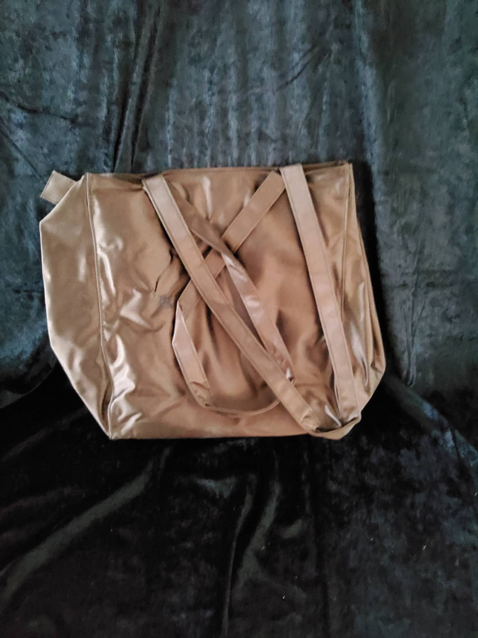 Lancome Brown Tote Bag with Zipper Closure