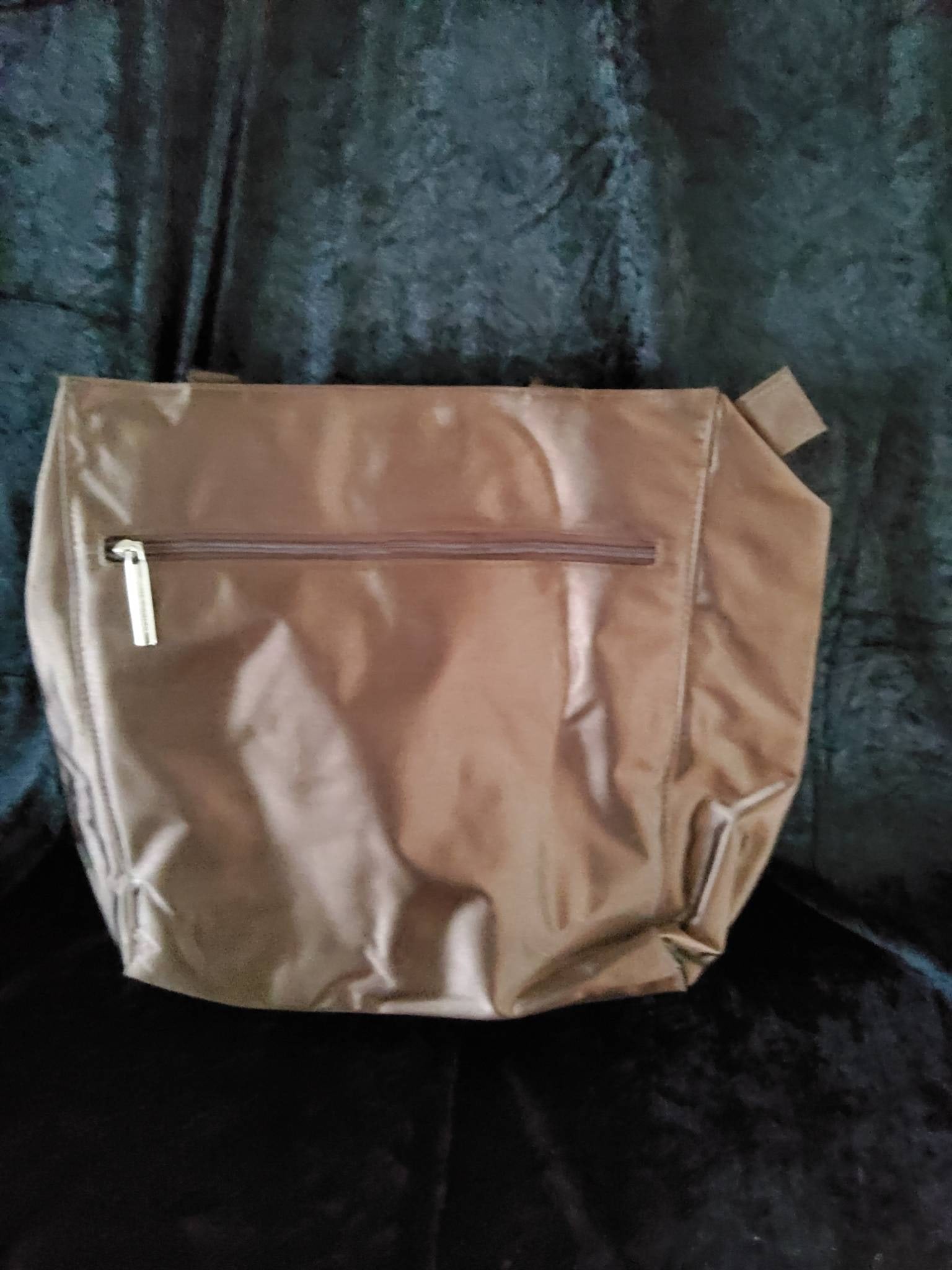 Lancome Brown Tote Bag with Zipper Closure