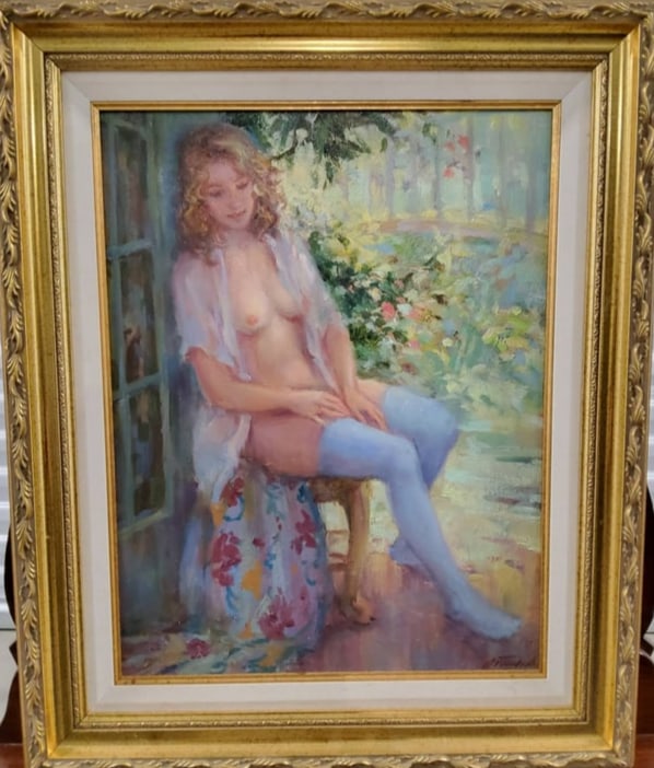 Oil Painting by Artist, Signed, in Gilt Frame