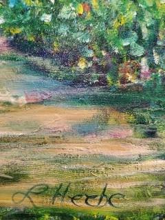 Framed Landscape Oil Painting Signed L. Hebe