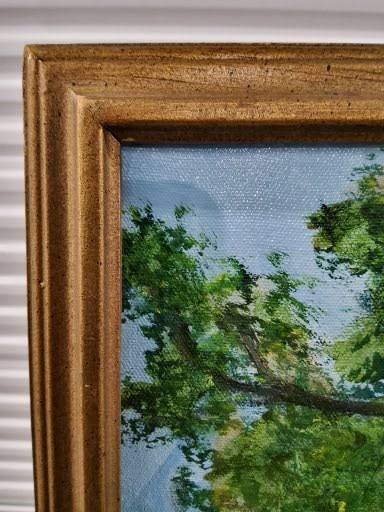 Framed Landscape Oil Painting Signed L. Hebe
