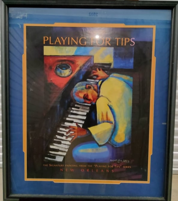 Margaret Slade Kelley Playing for Tips Poster
