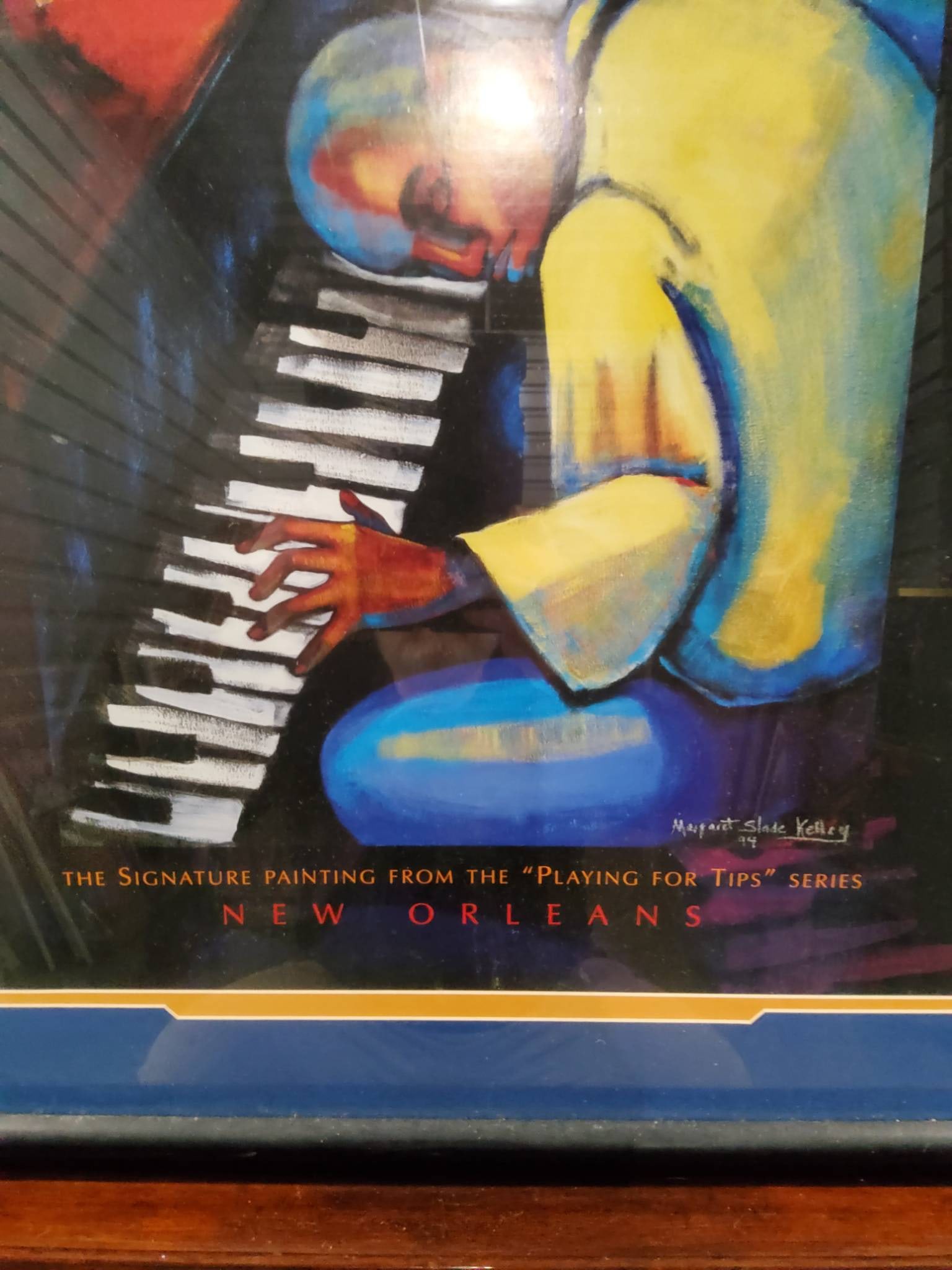 Margaret Slade Kelley Playing for Tips Poster