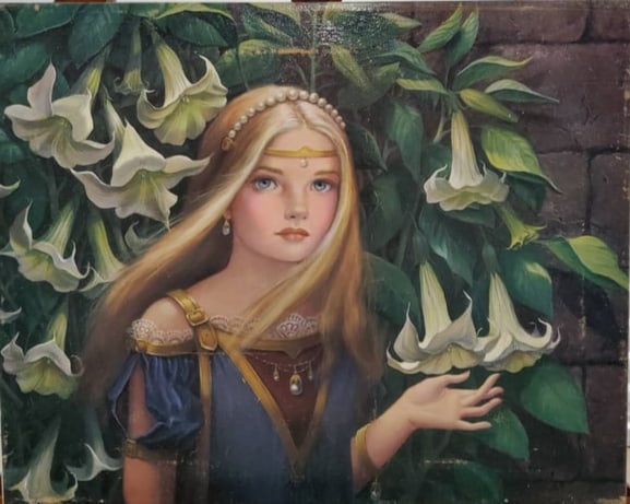 Certified Master Transfer on Canvas of a Young Woman