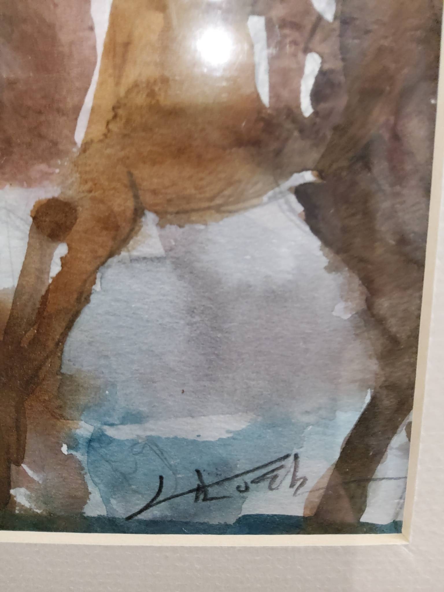 Framed Artwork of Racehorses