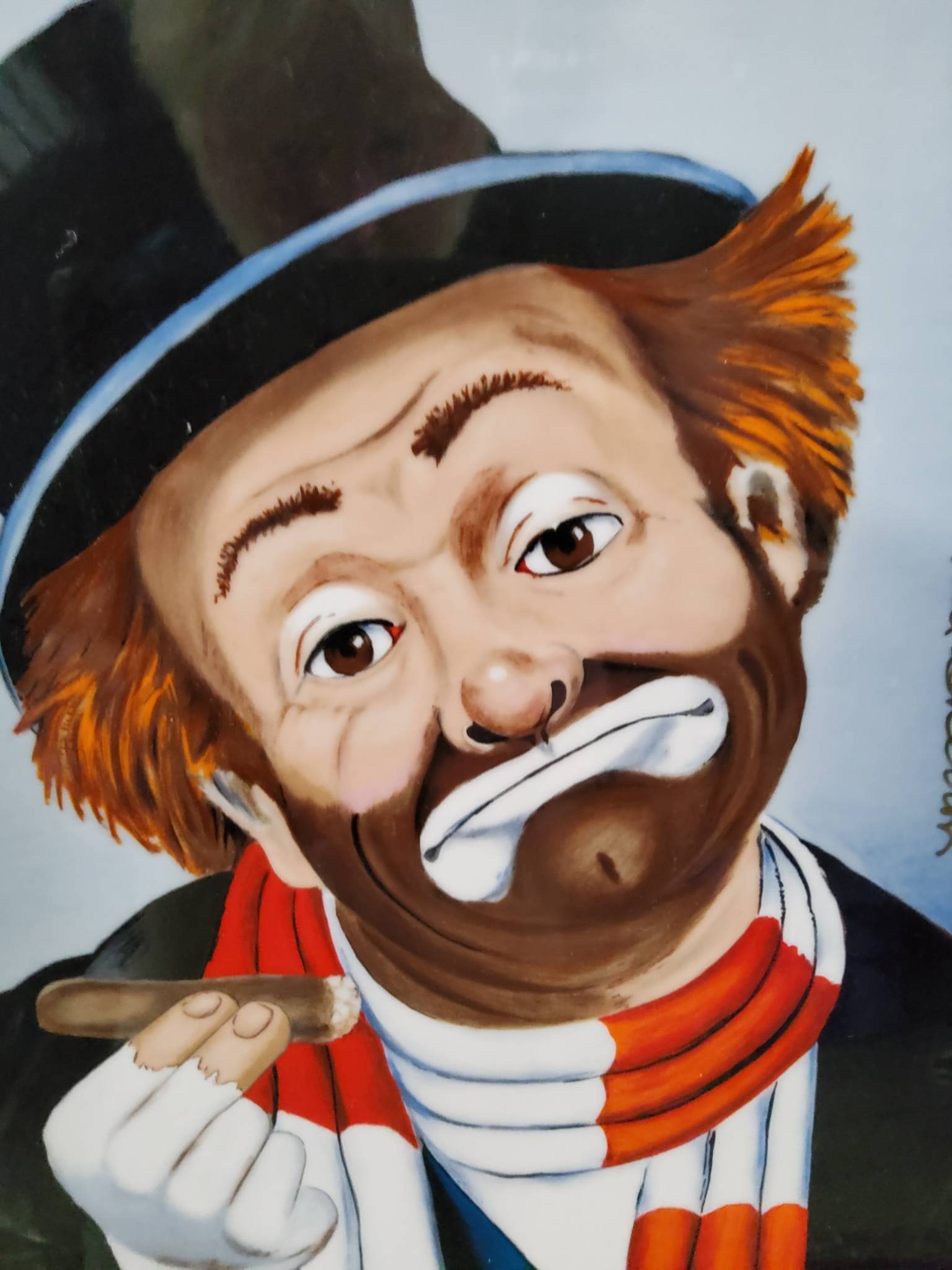 Red Skelton Signed Artwork with Authenticity Certificate