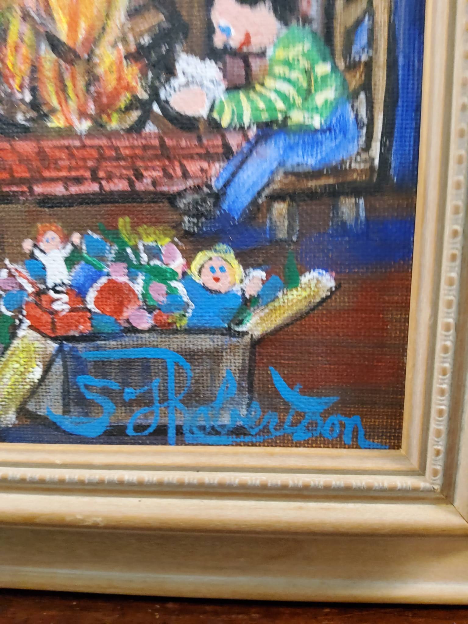 Acrylic Painting ‘Wrapping Christmas Gifts’