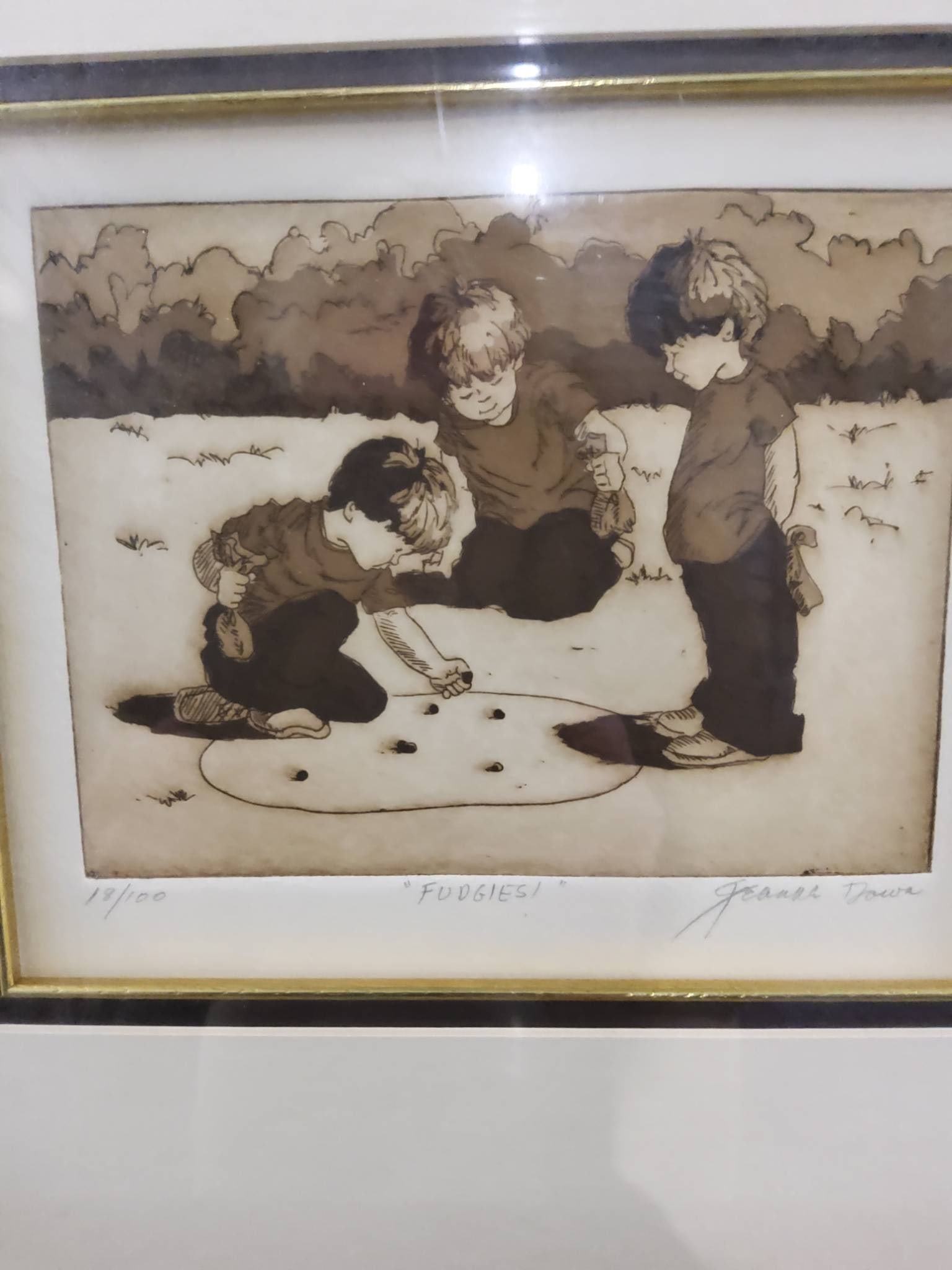 Jeanne Down ‘Fudgies!’ Etching, Limited Edition 18/100