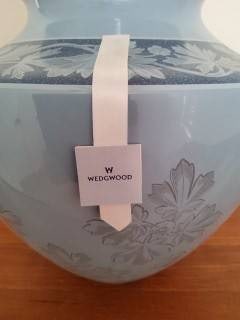 Wedgwood Blue Floral Decorative Vase