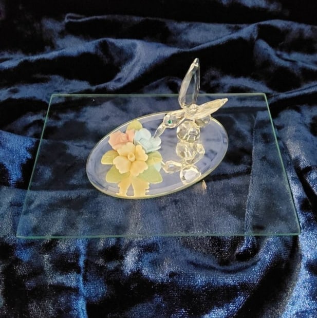Crystal Hummingbird Figurine