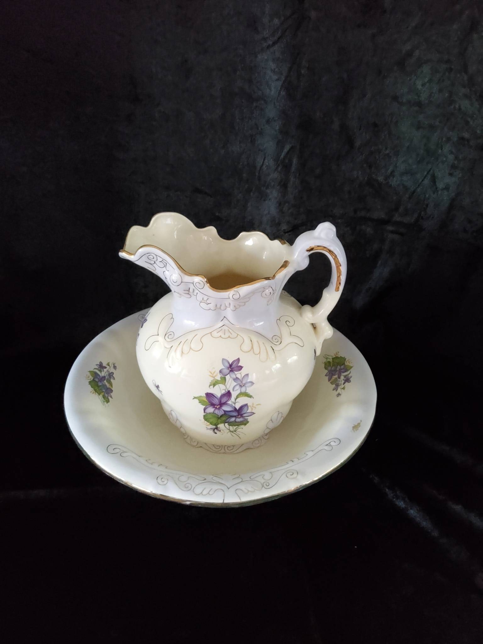 Handcrafted Pitcher and Basin Set by Imperial Pottery