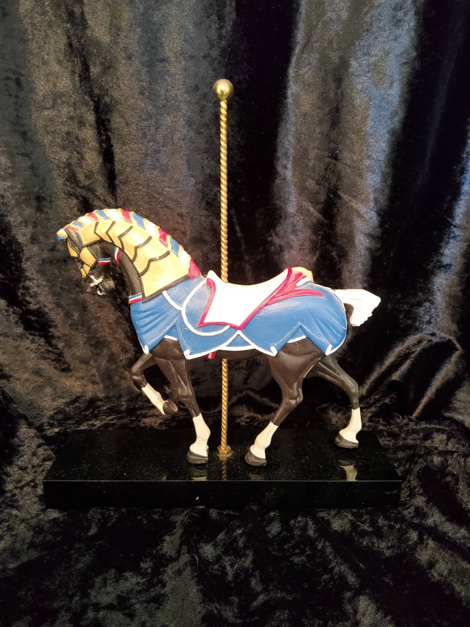 Hamilton Collection Patriotic Horse Carousel Figurine