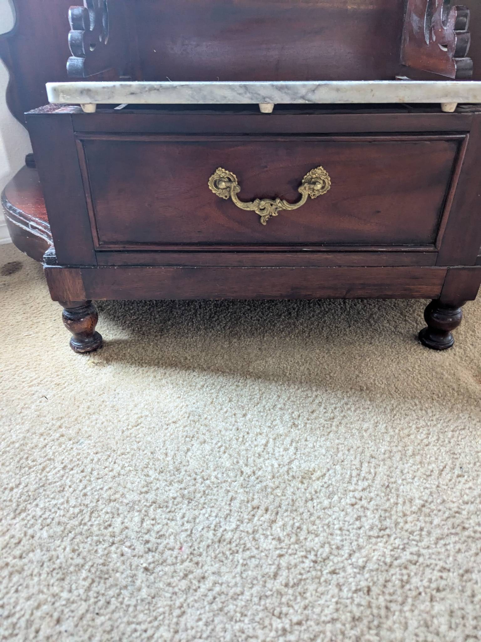 Victorian-Style Wooden HallStand With Mirror