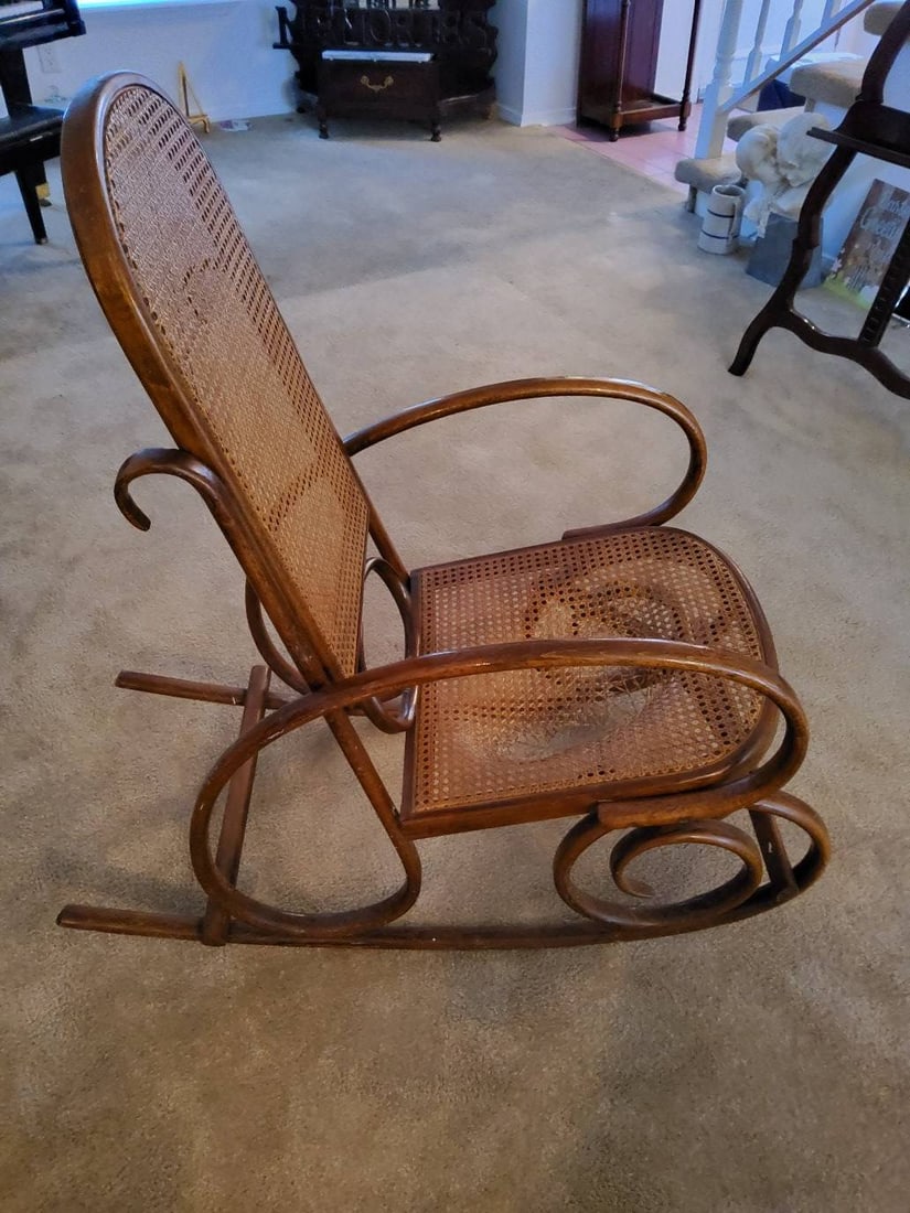 Bentwood Cane Rocking Chair