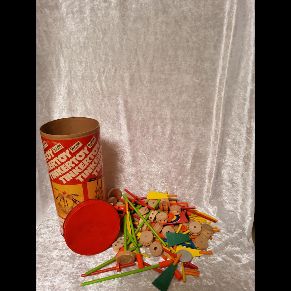 Gabriel Tinkertoy - 55 Piece Set, Vintage Construction Toy