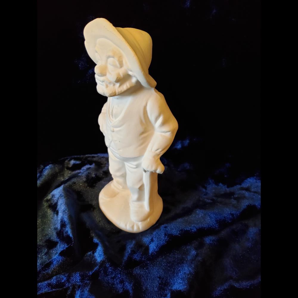 Ceramic Figurine, Man with Hat and Cane