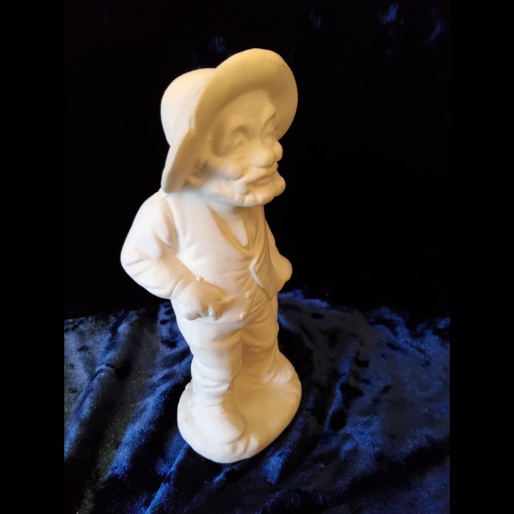 Ceramic Figurine, Man with Hat and Cane