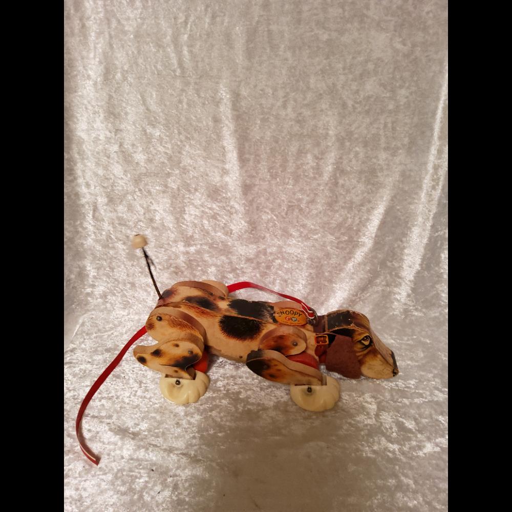 Fisher-Price Snoopy Dog Pull Toy - Vintage, Spotted, Collectible