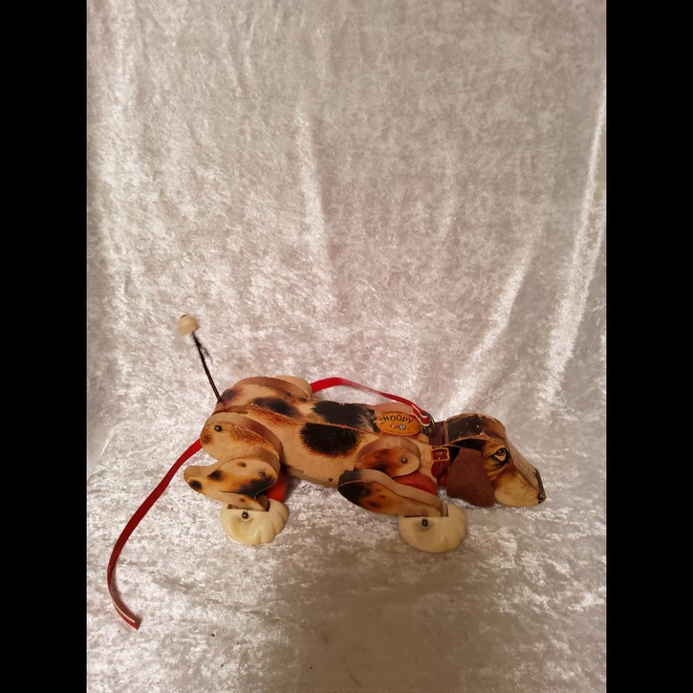 Fisher-Price Snoopy Dog Pull Toy - Vintage, Spotted, Collectible