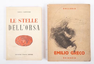 DUE VOLUMI DELLE EDIZIONI SALVATORE SCIASCIA: 1) Elio Mercuri – a cura di – EMILIO GRECO, ed. 
